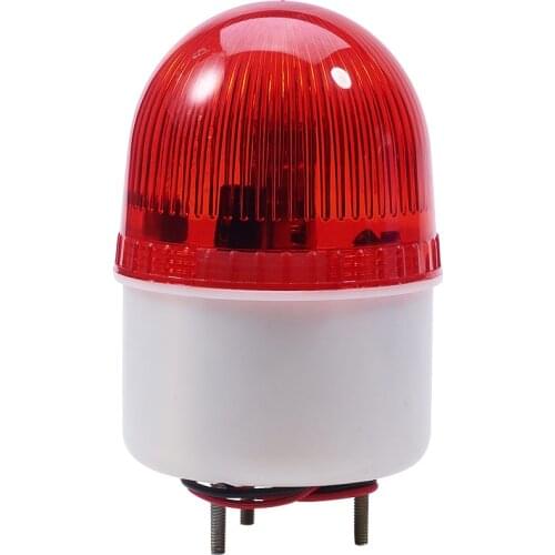 Othmro 1Pcs LTE1101J Warning Light 12/24/220V 1W-12W Red Buzzer Sound 90 db Flash Signal Lamp Emergency Bright Industrial Light