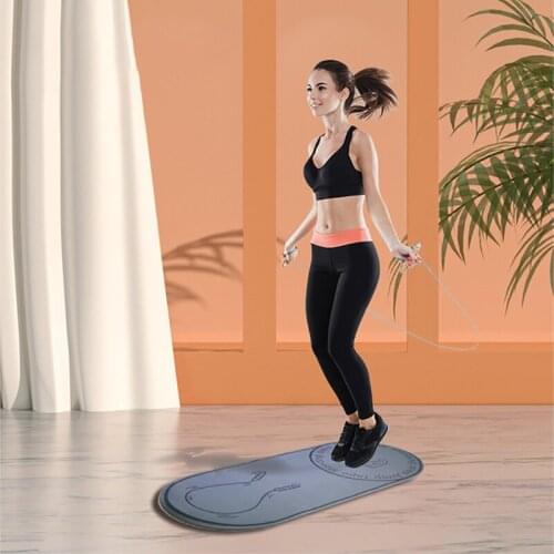 Jump Rope Mat Exercise Cushioning Mute Yoga Mat thickened non-slip Sound Insulation Shock Absorption Anti-noice Mat best gift