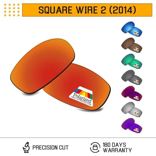 Bwake Polarized Replacement Lenses for-Oakley Square Wire 2 (2014) OO4075 Sunglasses Frame - Multiple Options