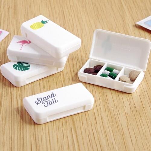 Pill Case Splitters 3 Grids Medicine Box Storage Organizer Tablet Container Travel Container Dispenser Organizer Splitter