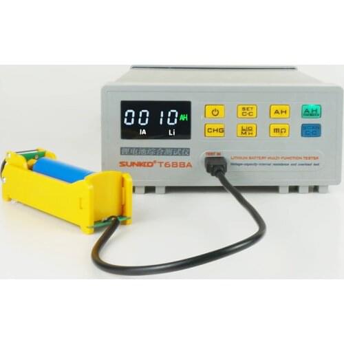 Single battery comprehensive tester SUNKKO T688A 18650 Battery internal resistance capacity voltage overload tester