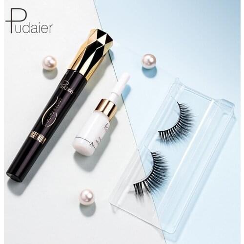 4d Silk Fiber Eyelash Mascara Set Waterproof Long Lasting False Eyelashes Thick Curling Lengthening Black Mascara