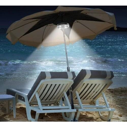 D2 Outdoor Patio Umbrella Pole Light 3 Modes Garden Detachable Portable Camping Tent Lamp Pole Emergency Light With Hook Lantern