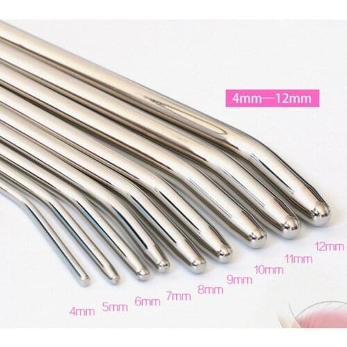 4-12mm Urethral Plug Urethral Sound Catheter Male Penis Plug Stainless Steel Sounding Dilator Erotic Adult Sex Toys for Men