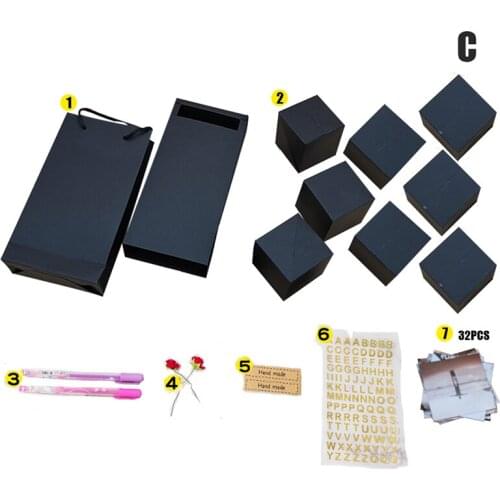 Explosion Box DIY Photo Album Handmade Scrapbooking Bouncing Gift Box for Birthday Anniversary B1