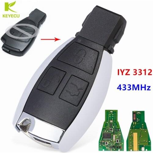 KEYECU Replacement Modified Smart Remote Key fob 3 Button 433MHz for MERCEDES-BENZ C E S CLASS 1998-2006 FCC ID: IYZ 3312