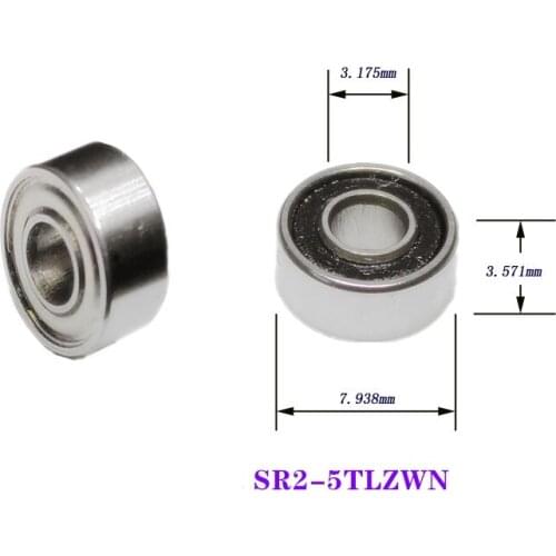 10pcs Bier air high speed ceramic ball Denta Handpiece bearing SR2-5TLZWN 3.175x7.938x3.571mm stainless steel hybrid for turbine