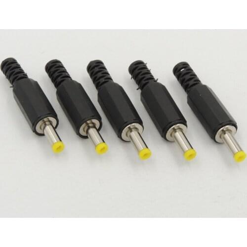 100pcs DC Power Male Tip plug jack Connector 4.0mm x 1.7mm Adapter Solder Plastic Yellow Head For ASUS HP Compaq