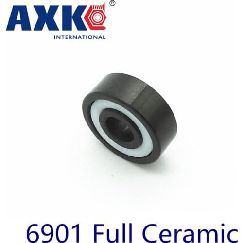 2019 Direct Selling Axk 6901 Full Ceramic Bearing ( 1 Pc ) 12*24*6 Mm Si3n4 Material 6901ce All Silicon Nitride Ball Bearings