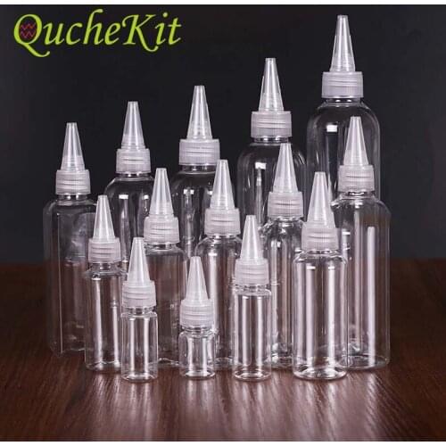 5Pcs Plastic Empty Spray Bottles Pump Sprayer Mist Nose Spray Bottle Transparent Sharp-mouth Bottle Refillable Bottle Container