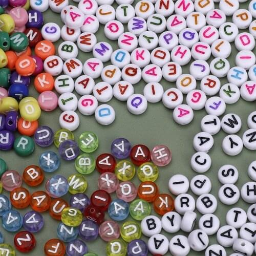 500pcs/lot 7mm color print Arabic letters core rounds shape Straight hole acrylic beads diy jewelry earring/bracelet accessory