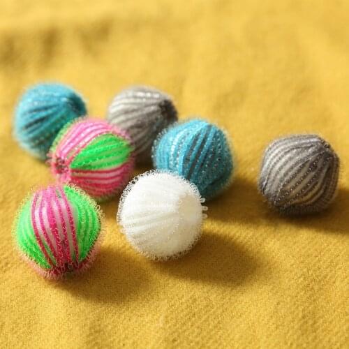 6Pcs/pack Laundry Ball Washing Machine Decontamination Protecting Balls Hair Removal Cleaning Ball for Home Nylon Laundry Ball