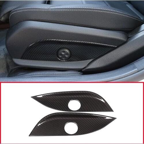 Carbon Fiber Car Seat Adjust Switch Cover Panel Trim For Mercedes Benz GLC/CLS/E/C Class W205 W212 W213 Car Accessories