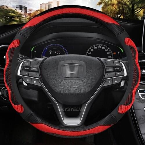 Car Steering-wheels Cover 37 38cm 15" for honda Accord Amaze Brio City Grace Fit Jazz Insight Inspire Legend N-Box BR-V CR-V