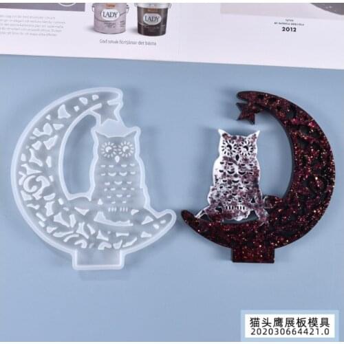 1 Piece Transparent Silicone Mould Resin Decorative Craft DIY Moon Owl /Bracket Mold epoxy resin molds for jewelry Molds