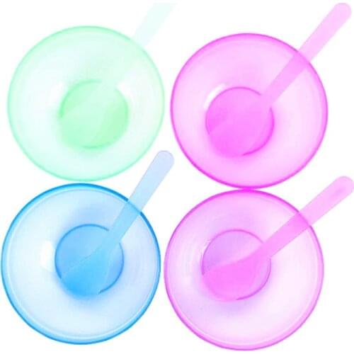 DIY Bowl Set Mud Tool Mixing Bowl With Spoon Crystal Mud Kids Toy Colorful DIY Plasticine Slime Set For Clay Slime Container Box