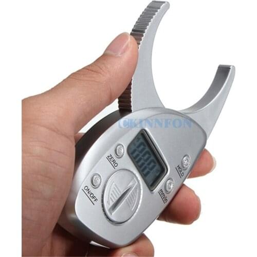 DHL 50PCS Digital High Quality Display LCD Body Fat Caliper Skin Fold Analyzer