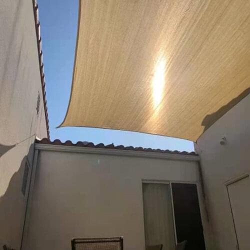 6 x 6 M/pcs breathable HDPE net Square Sun Shade Sail with 95% shading UV protection for garden shades awning