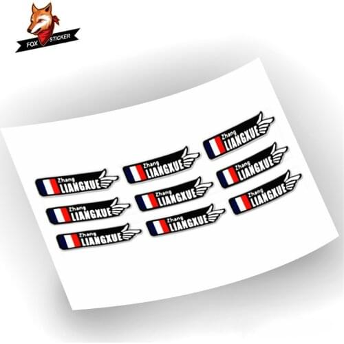 Flag Personal Name Bicycle Decals 6 pcs Custom Rider Unique Name National Flag Stickers for Road Bike Mtb Mountain Bike Frame