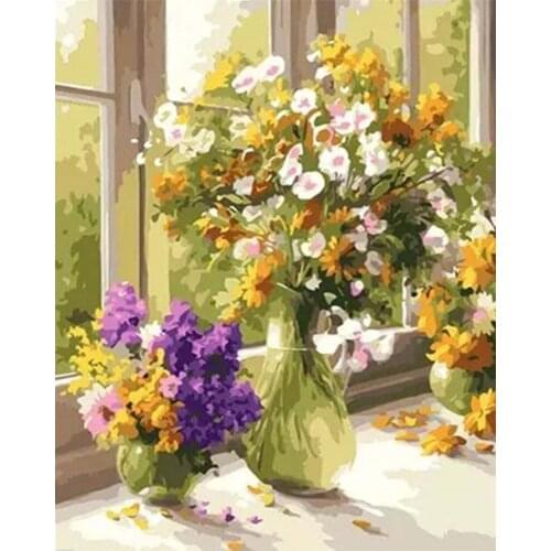 Vigorous Diy Pictures By Numbers Ballet Girl Kits Drawing Canvas Handpainted Oil Painting By Number Dancer Figure Home Decor