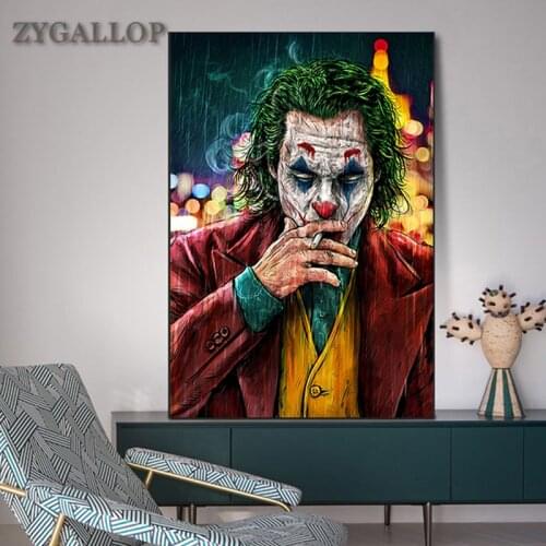 Comic Joker Canvas Painting Movie Star Joker Posters and Prints Wall Pictures for Living Room Modern Bedroom Wall Decor Painting