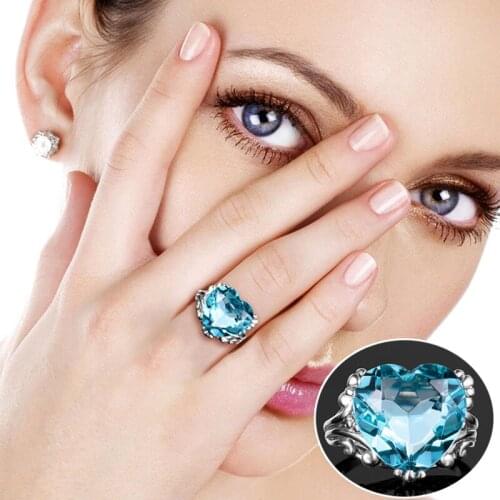 Ring Circle Finger Hoop Heart Shape Gift Fashion For Lady Girl Bride Wedding Engagement Party Кольца 2021 Тренд Кольца Для Женщи