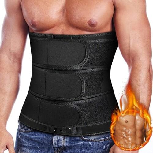 Mens Body Shaper Workout Waist Trainer Cinchers Neoprene Corset Sauna Sweat Trimmer Cincher Slimming Belly Bands