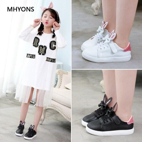 2020 New Kids Shoes Children Autumn Princess Shoes Children Sneakers Girls White Bowknot Glitter Soft Flat Girls Baby Sport Shoe