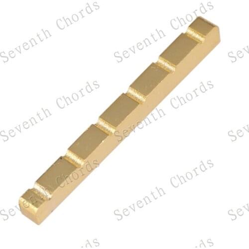 Brass Guitar Nut 6 String Slotted for ST TL Style Electric Guitar Replacement - Size 42 x 3.5 x 4.7-3.7mm - Guitar parts