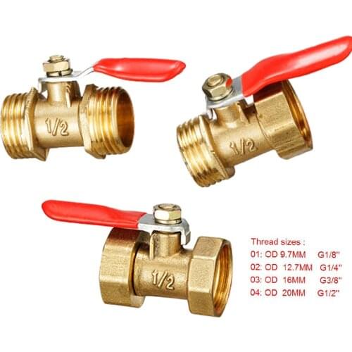 Brass Mini Shut Off Ball Valve 1/8" 1/4'' 3/8'' 1/2'' Female to Male BSP Threaded Air Water Oil Flow Control Plumbing Fitting