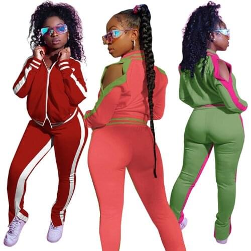 Fashion Woman 2 Piece Set Female Sweatsuit Casual Tracksuit 2 Piece Set Women