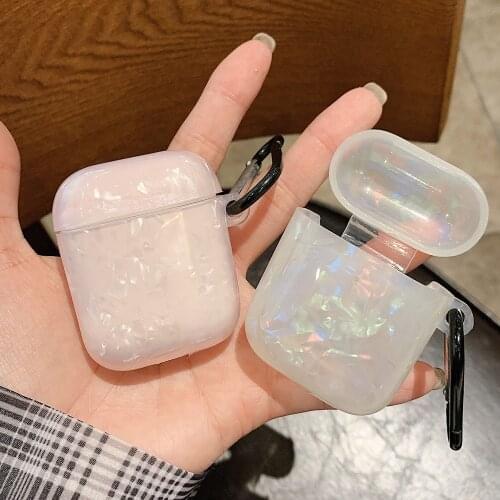 2 in 1 Soft Shell Texture Earphone Case for Apple Airpods 2 1 Cute Pink New Wireless Charging Bag Accessories Protective Cover