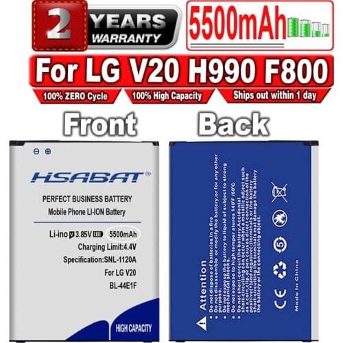 Top New 5500mAh Battery for LG V20 BL-44E1F H990 F800 VS995 US996 LS997 H990DS H910 H918 Stylus3 M400DY Batteries
