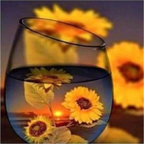 Full diamond embroidery Glass scenery diamond mosaic rhinestones diy 5D diamond painting cross stitch kit home decoration