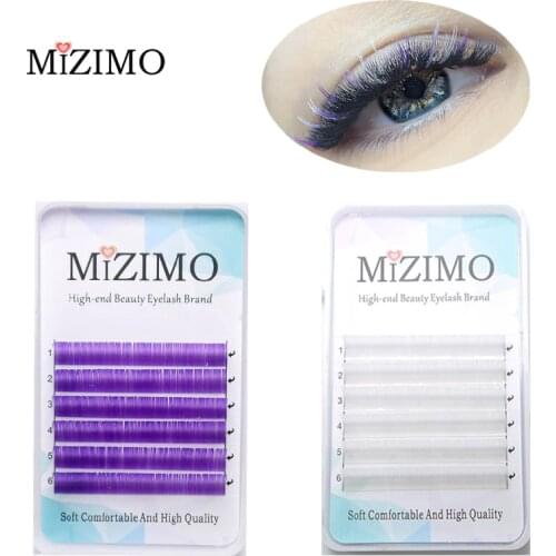MIZIMO New Color Grafting Eyelashes 0.07 / 0.1 B C D 8-15MM White personality eyelash extension