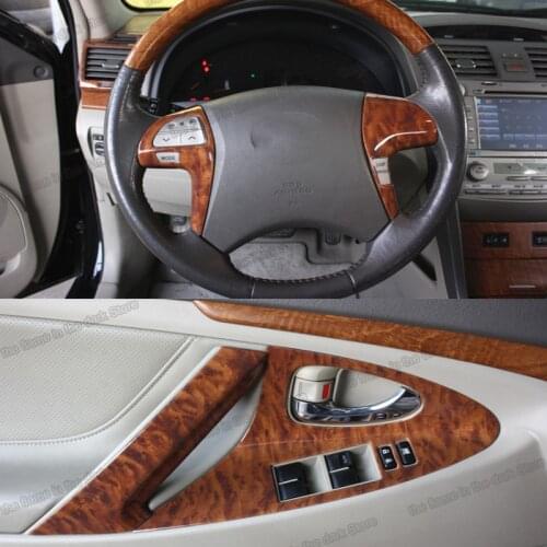 Lsrtw2017 peach color car interior door handle steering wheel trims for toyota camry 2006 2007 2008 2009 2010 2011