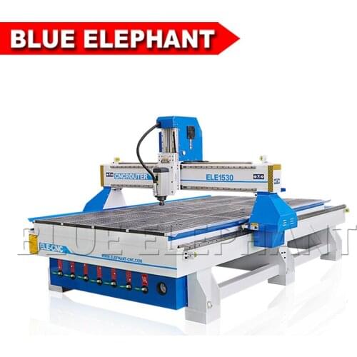 Blue Elephant CNC Router 1530 3 axis plywood cutting cnc router 6kw air cooling spindle engraving on Acrylic