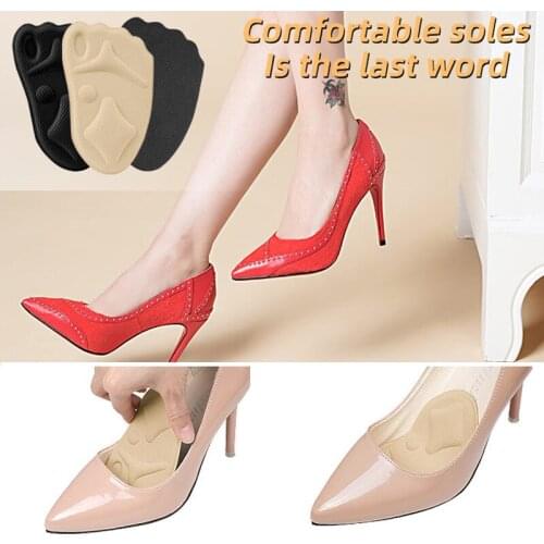 Forefoot Insoles Shoes Sponge Pads High Heel Soft Insert Anti-Slip Foot Protection Pain Relief Women Shoes Insert Insoles