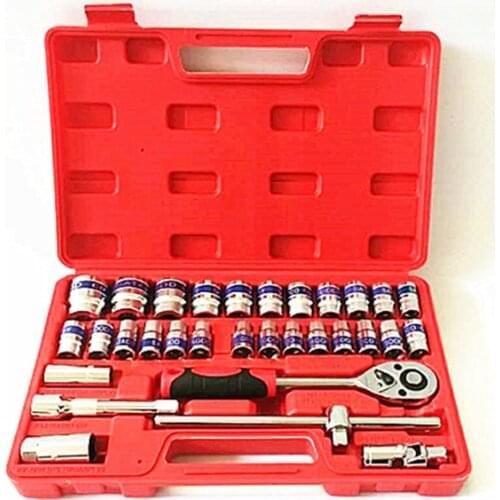 Factory Direct Car Repair Kit Tool Socket Wrench Combination Tool 32 Piece Set Wrench Combination Sleeve
