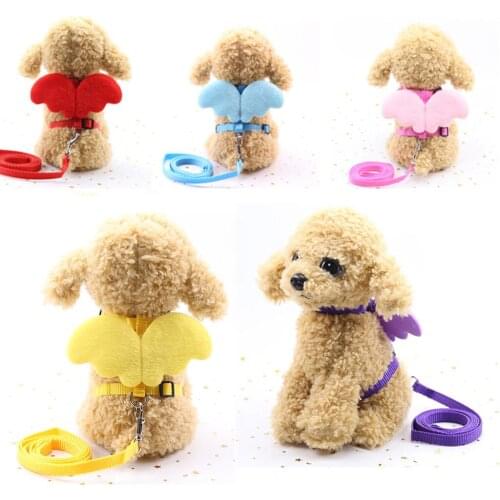 Pet Cat Dog Puppy Cat Angel Wings Vest Chest Straps Belt Adjustable pet supplies pomeranian leather dog collar pitbull