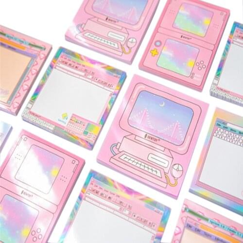 1pack /lot kawaii Computer Shape Paper Self-Adhesive Memo Pad DIY Diary Sticky Notes Office School Papelaria Supplie
