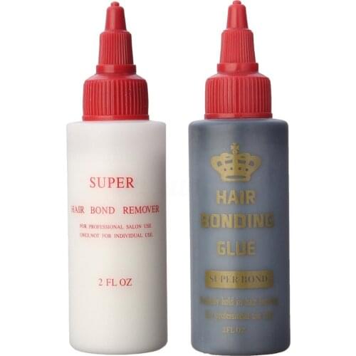 2 Pcs/lot--2oz Hair Bonding Glue And 2oz Hair Bonding Remover Super Bond Hold In Hair Bonding For Personal Use