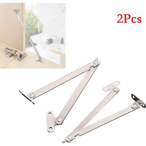 2pcs Set Cabinet Hinges Lift Up Stainless Steel Folding Pull Rod Cabinet Door Support Furniture Table Door Accessories