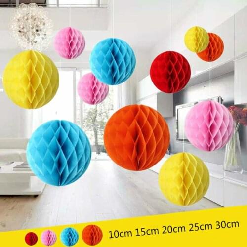 4''6''8''10''12'' Honeycomb Ball Paper Flower Lantern Ball Wedding Party Kids Birthday Party Christmas Decor Babyshows Supplies