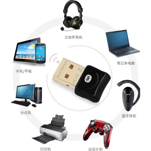 50pcs Wireless Bluetooth Adapter V 4.0 Dual Mode Bluetooth USB Dongle Mini Bluetooth Computer Receiver Adapter Transmitter
