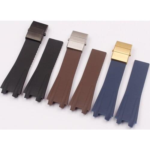 Watch accessories for Athens Ulysse Nardin navigation manager series rubber waterproof buckle watch strap men
