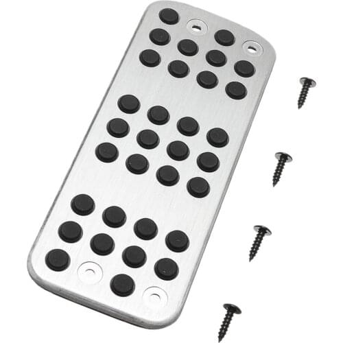 Aluminum Foot Rest Pedal Pads Covers Anti-Slip Car Foot Plate Floorboard Replacement for Peugeot 206 206CC