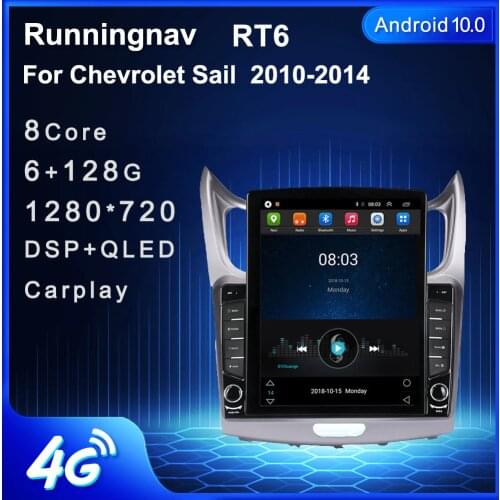 9.7" Android 10.1 For Chevrolet Sail 2010-2014 Tesla Type Car Radio Multimedia Video Player Navigation GPS no DVD
