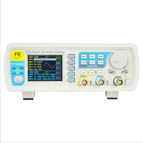 Digital DDS Dual-channel Function Signal/Arbitrary Waveform Generator 250MSa/s Frequency Meter 14bits 20MHZ FY6800