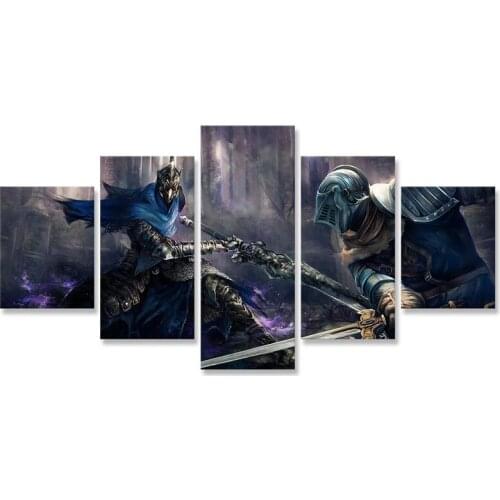 Dark Souls Artorias the Abysswalker Wall Art Painting 5 Panels Home Decor Game Poster Picture Paintings on The Wall